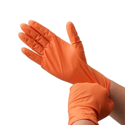 Diamond Pattern 8 Mil Industrial Nitrile Gloves Chemical Resistant